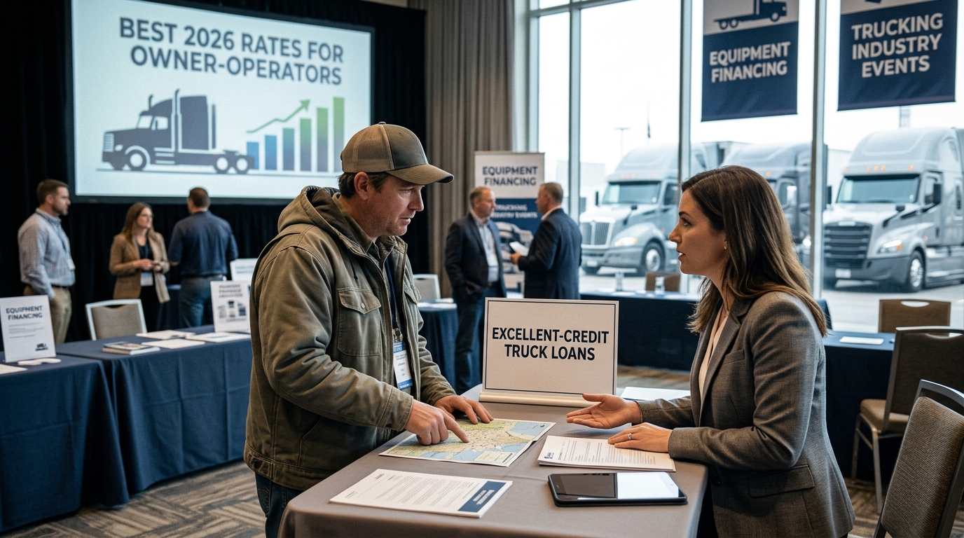 Illustration: Excellent-Credit Truck Loans: Best 2026 Rates for Owner-Operators