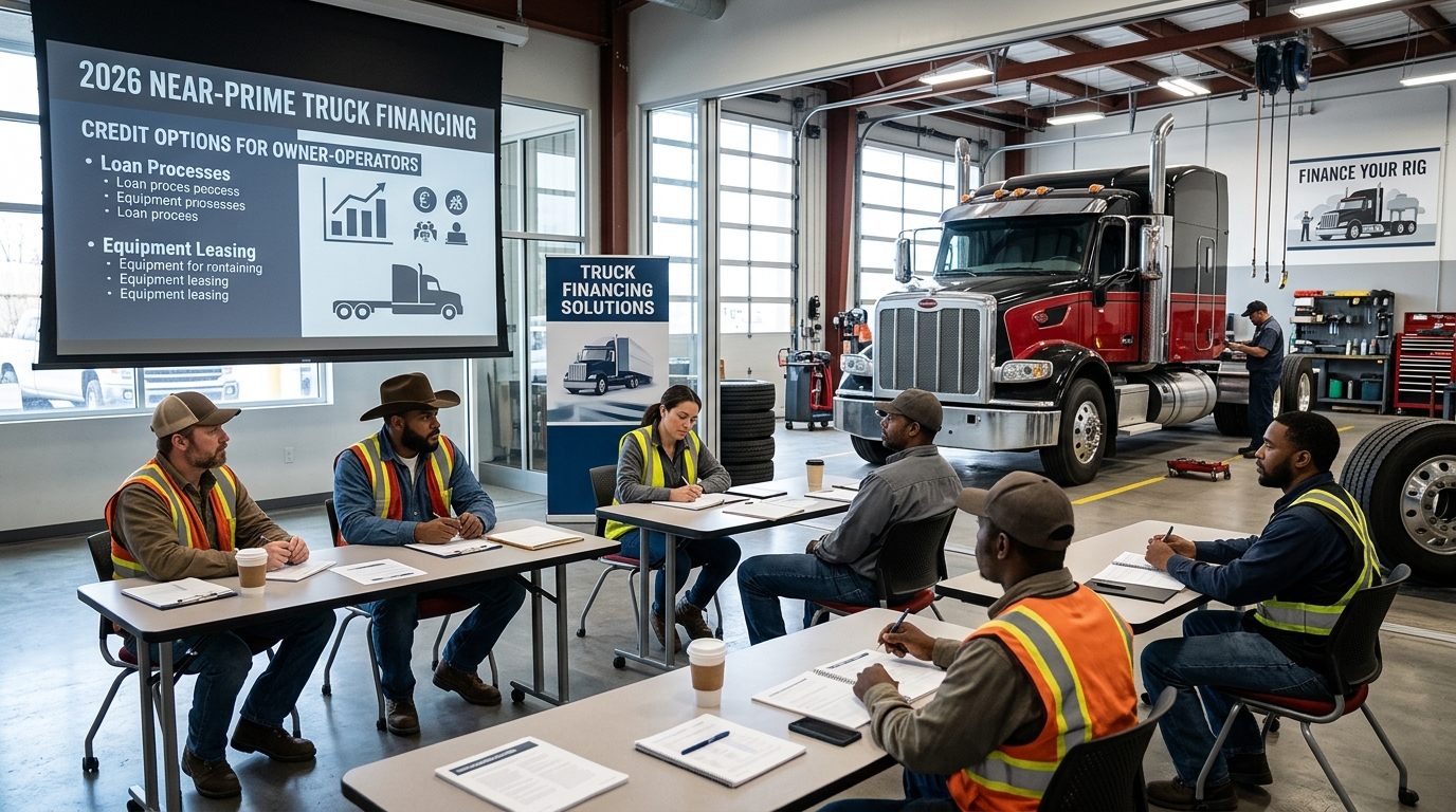 Illustration: Near-Prime Truck Loan Options 2026: How to Finance Your Rig with Fair Credit