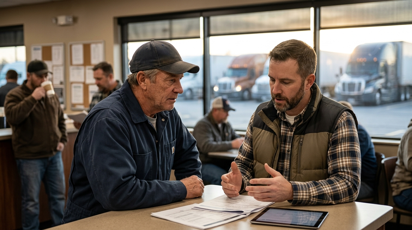 Illustration: Spot Market vs. Contract Freight: An Owner-Operator's Cash-Flow Guide